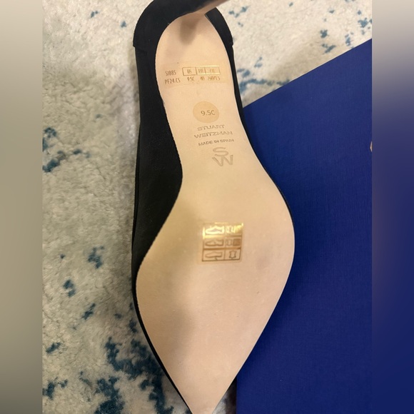 Stuart Weitzman Stuart 100 Pump NWT Sz 9.5 Black Mesh - Picture 7 of 8